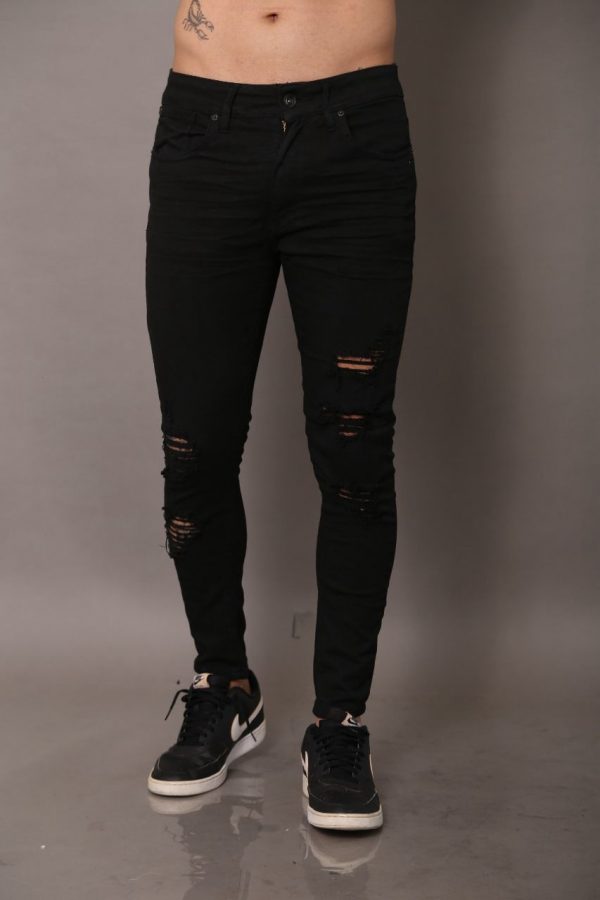 Calça Estilo Jogador Skinny com Elastano preta - Image 3