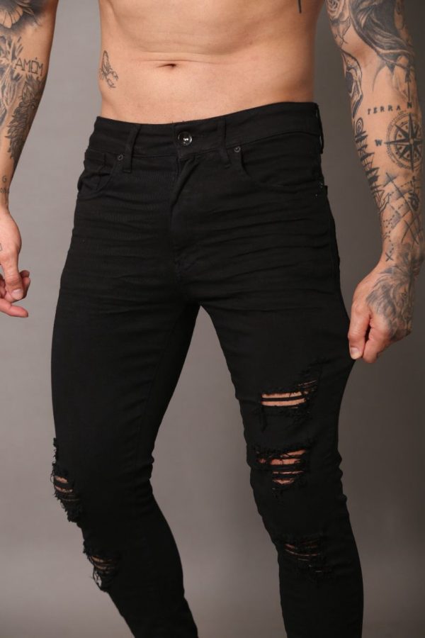 Calça Estilo Jogador Skinny com Elastano preta