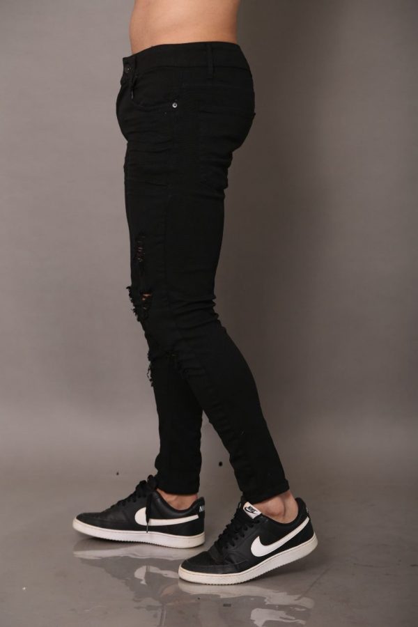 Calça Estilo Jogador Skinny com Elastano preta - Image 5