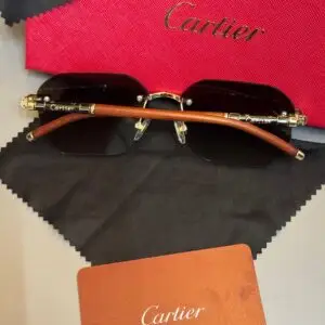 Óculos Cartier Rimless Woods