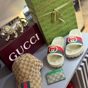 Chinelo Slide Gucci Bege
