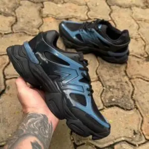 Tênis New Balance 9060 Casual – Preto e Azul Metálico