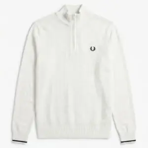 Suéter Masculino Fred Perry Tricô Meio Zíper Half-Zip Texturizado