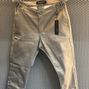 Calça Alfaiataria em Sarja Boxer Jeans com Ajustador Lateral