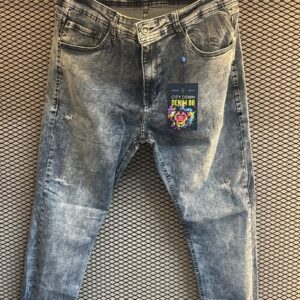 Calça Jeans Masculina City Denim 86 Slim – Cinza Acid Wash Estonada