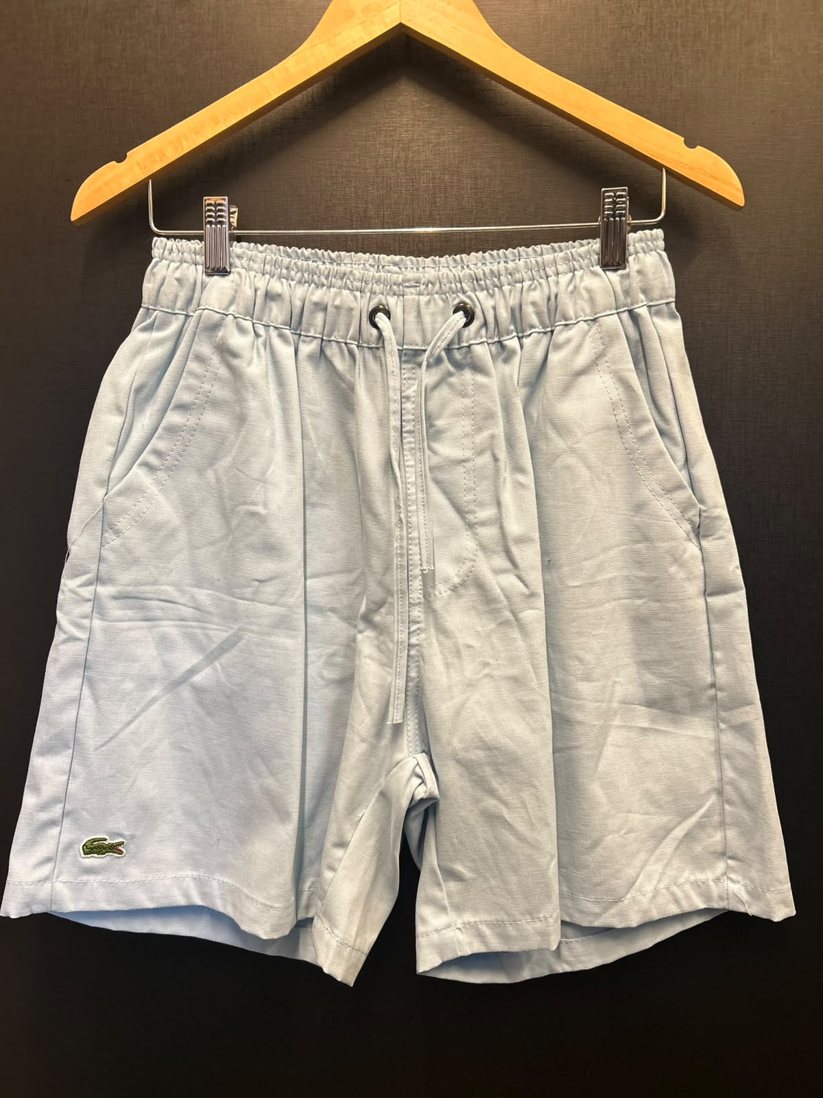 Bermuda Masculina Lacoste Sarja Azul Bebê Premium