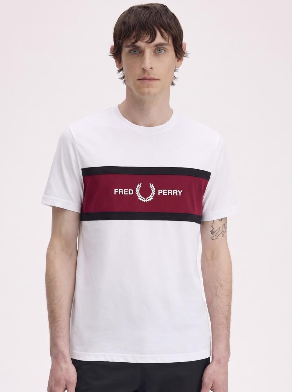 Camiseta Fred Perry Pan painel Recorte & Estampa Masculina - Imagem 6