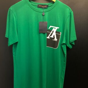 Camiseta Louis Vuitton Pocket Green com Monograma Premium