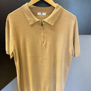 Camisa Polo Knit Minimalista com Zíper – Premium Comfort