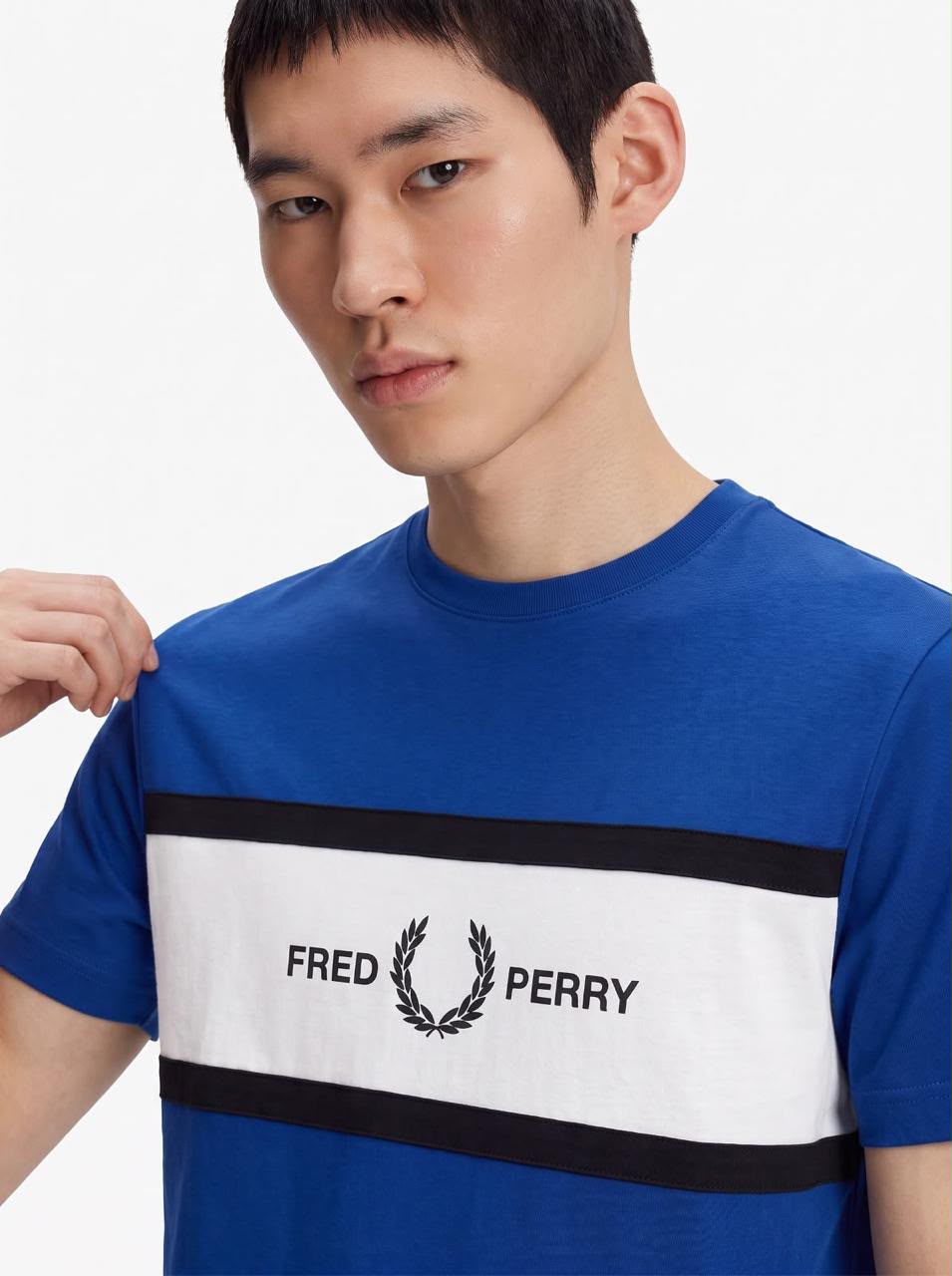Camiseta Fred Perry Pan painel Recorte & Estampa Masculina - Imagem 5
