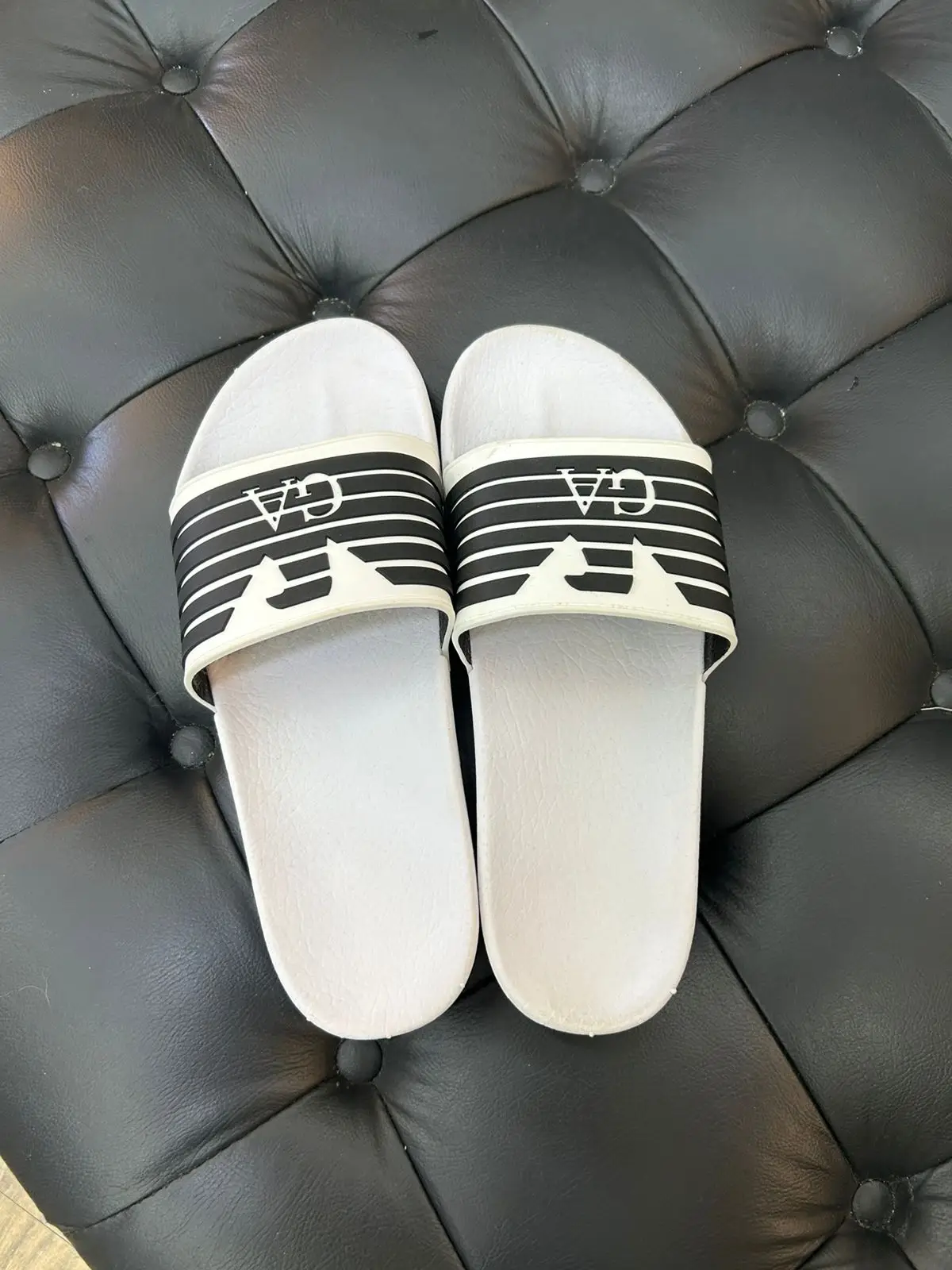 Chinelo Slide Giorgio Armani Branco - Imagem 3