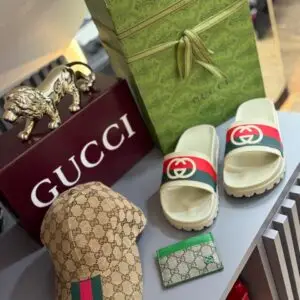 Chinelo Slide Gucci Bege