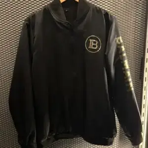 Jaqueta Bomber Balmain Black & Gold Masculina com Zíper