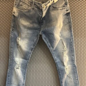 Calças Jeans Masculinas City Denim 86 Slim – Light Bleach Destroyed