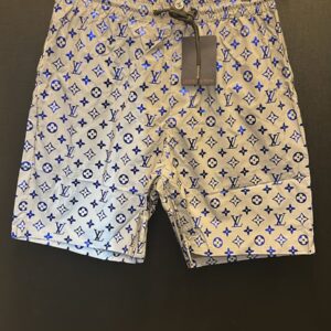 Bermuda Masculina Louis Vuitton Monograma Azul Metalizado Premium