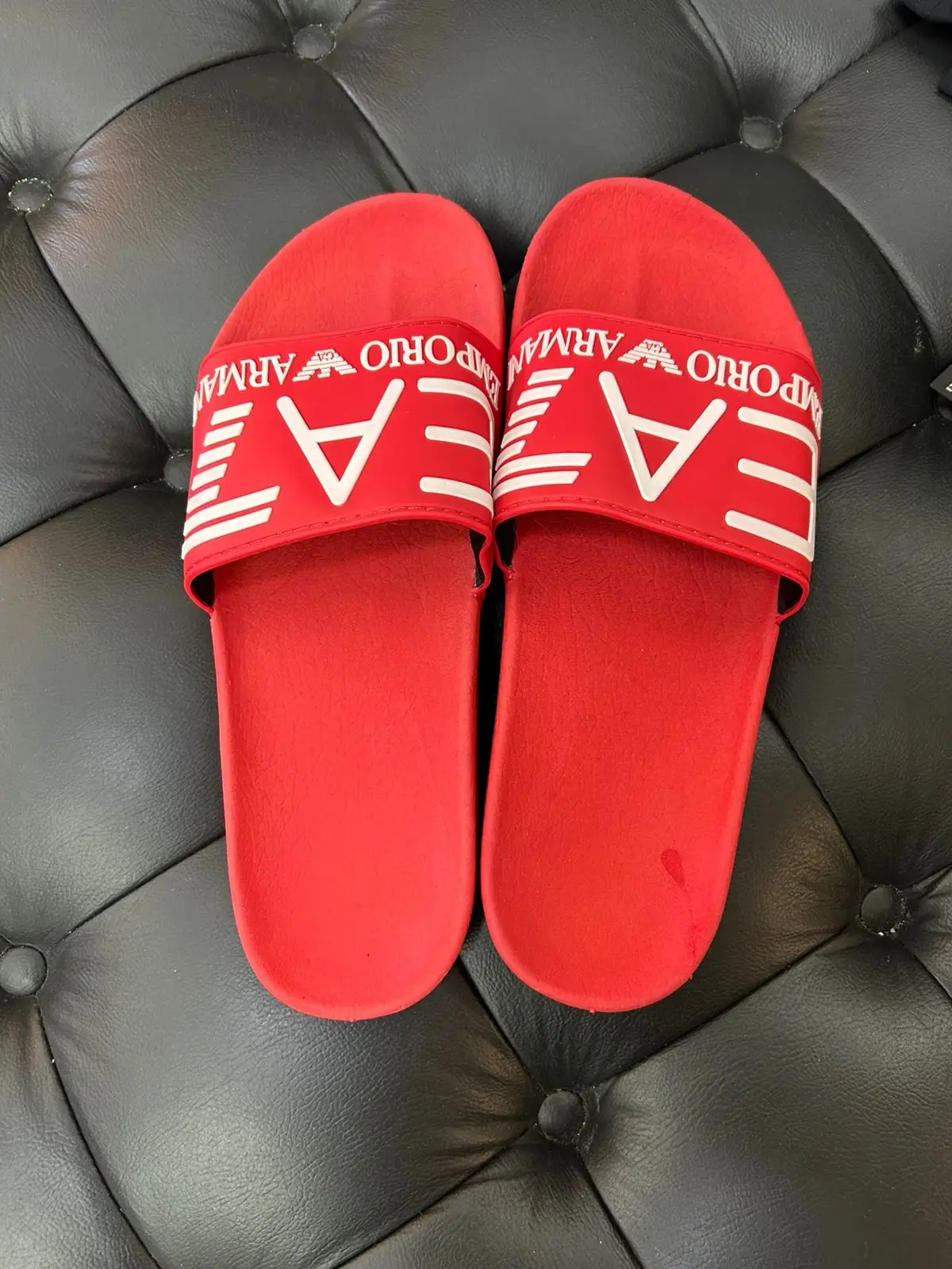 Chinelo Slide Empório Armani EA7 Vermelho - Imagem 3