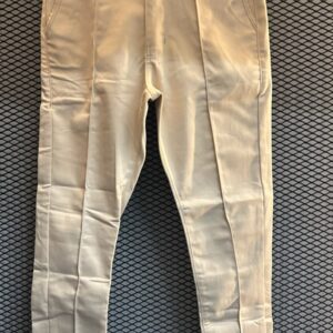Calça Alfaiataria em Sarja Boxer Jeans com Ajustador Lateral