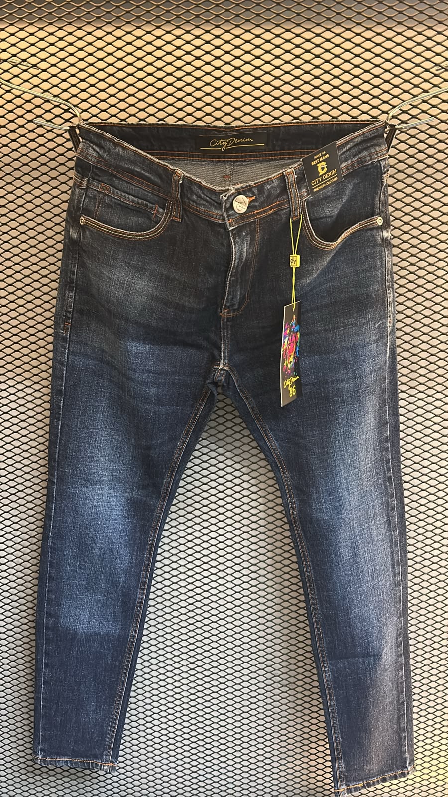 Calça Jeans Masculina City Denim 86 Slim – Contrast Indigo Wash
