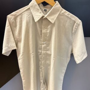 Camisa Casual Linho Blend Manga Curta – Premium Classic