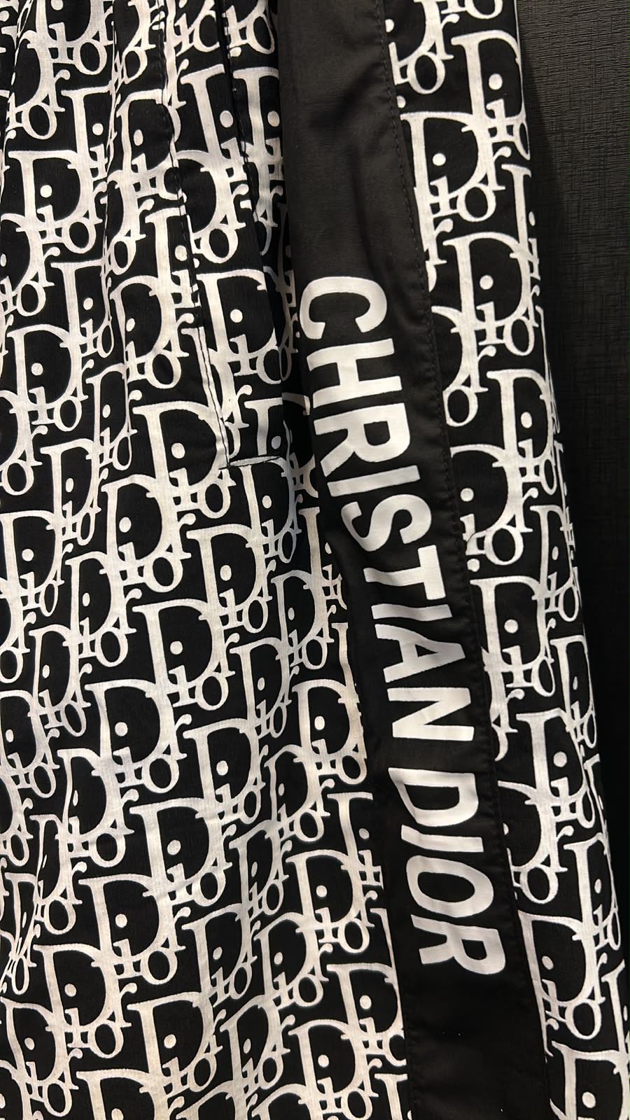 Bermuda Masculina Christian Dior Oblique Preta e Branca - Imagem 3
