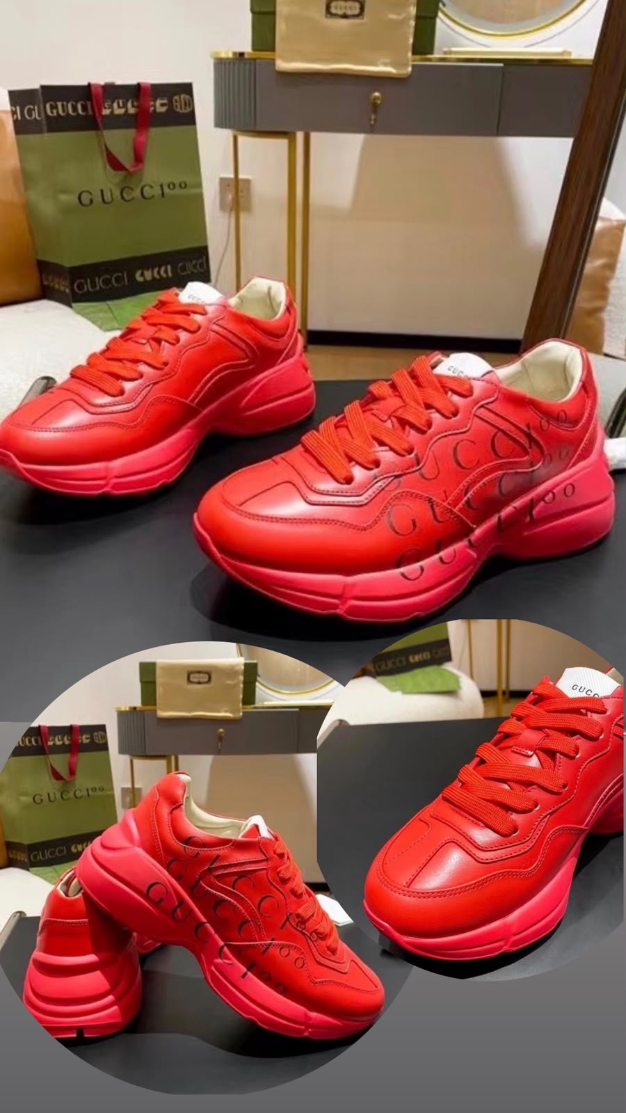 Tênis Gucci Rhyton Gucci 100 Centenary Red - Imagem 4