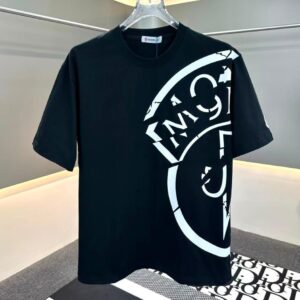 Camiseta Oversized Moncler Big Logo Side Print Black