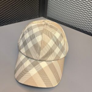 Boné Burberry Beisebol Xadrez Tartan Bege e Caqui Ajustável