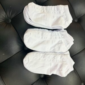 Kit 12 Pares de Meias Soquete  – Algodão com Elastano BRANCA