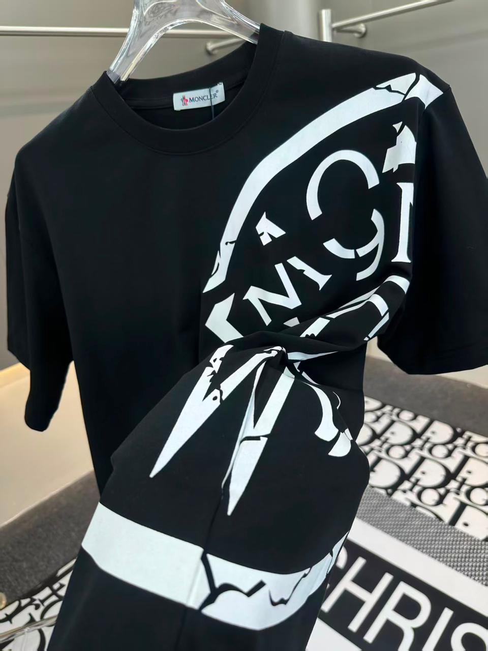 Camiseta Oversized Moncler Big Logo Side Print Black - Imagem 3