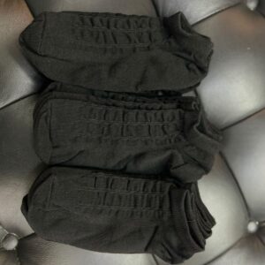 Kit 12 Pares de Meias Soquete – Algodão com Elastano PRETO