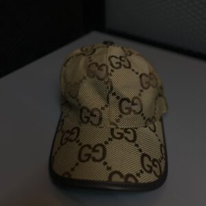 Boné Gucci Jumbo GG Canvas - Bege e Castanho