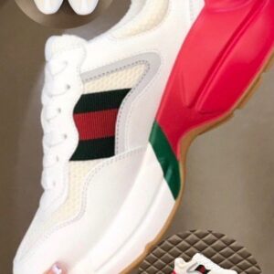 Tênis Gucci Rhyton Web Stripe Off-White e Vermelho (30 DIAS PRAZO DE ENTREGA)