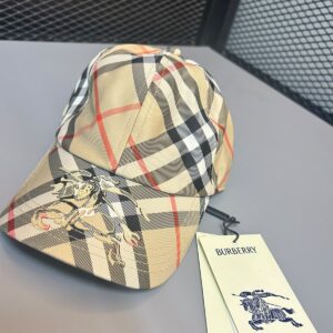 Boné Burberry Beisebol Xadrez Vintage Bordado EKF Cavaleiro Ajustável