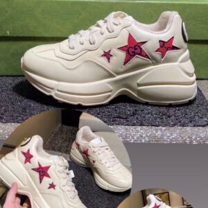 Tênis Gucci Rhyton Pink Stars GG Monogram Off-White
