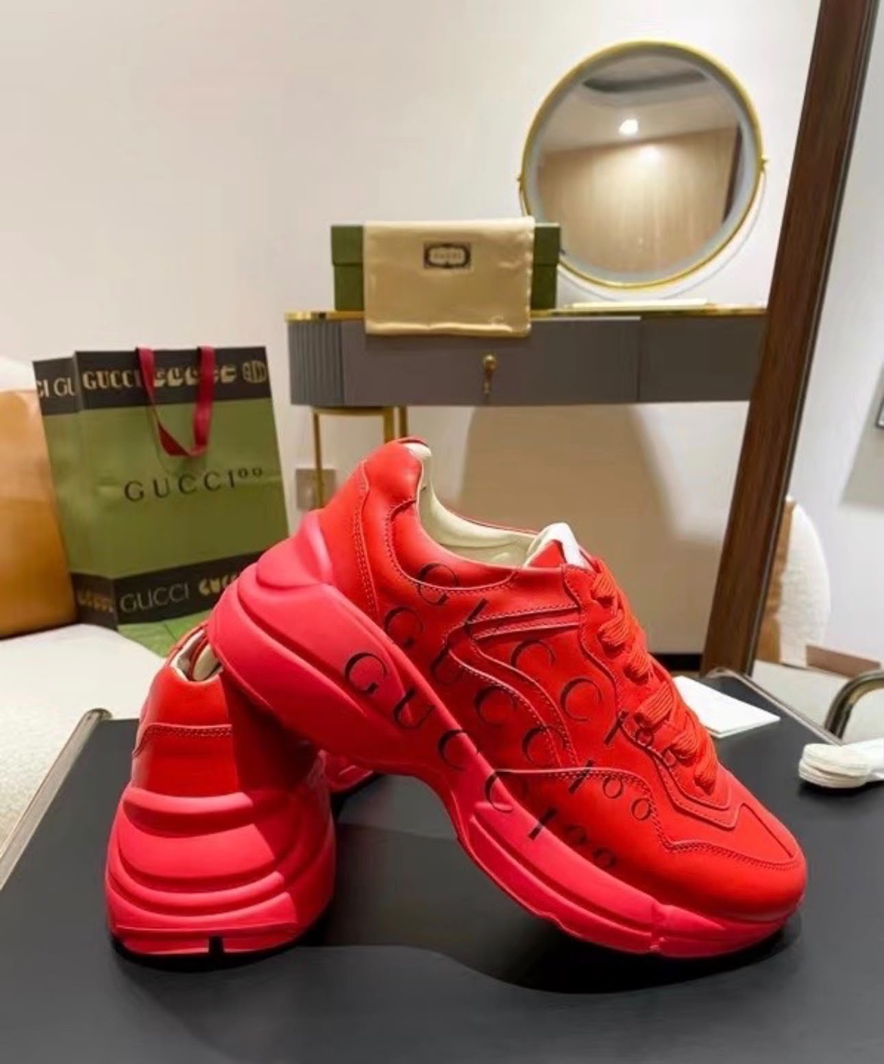 Tênis Gucci Rhyton Gucci 100 Centenary Red - Imagem 3