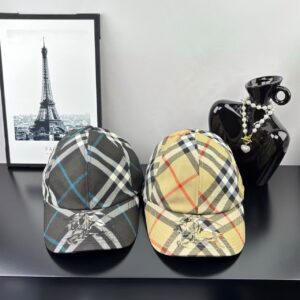 Boné Burberry Beisebol Xadrez Vintage Bordado EKF Cavaleiro Ajustável