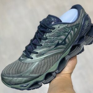 Tênis Mizuno Wave Prophecy Verde Oliva e Cinza – Esportivo e Urbano de Alto Desempenho