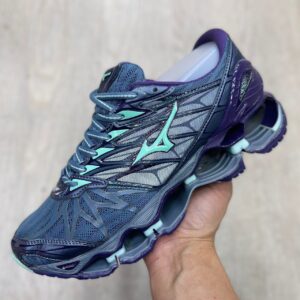 Tênis Mizuno Wave Prophecy Roxo e Verde Menta – Esportivo e Urbano de Alto Desempenho