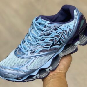 Tênis Mizuno Wave Prophecy Azul e Roxo – Esportivo e Urbano de Alto Desempenho